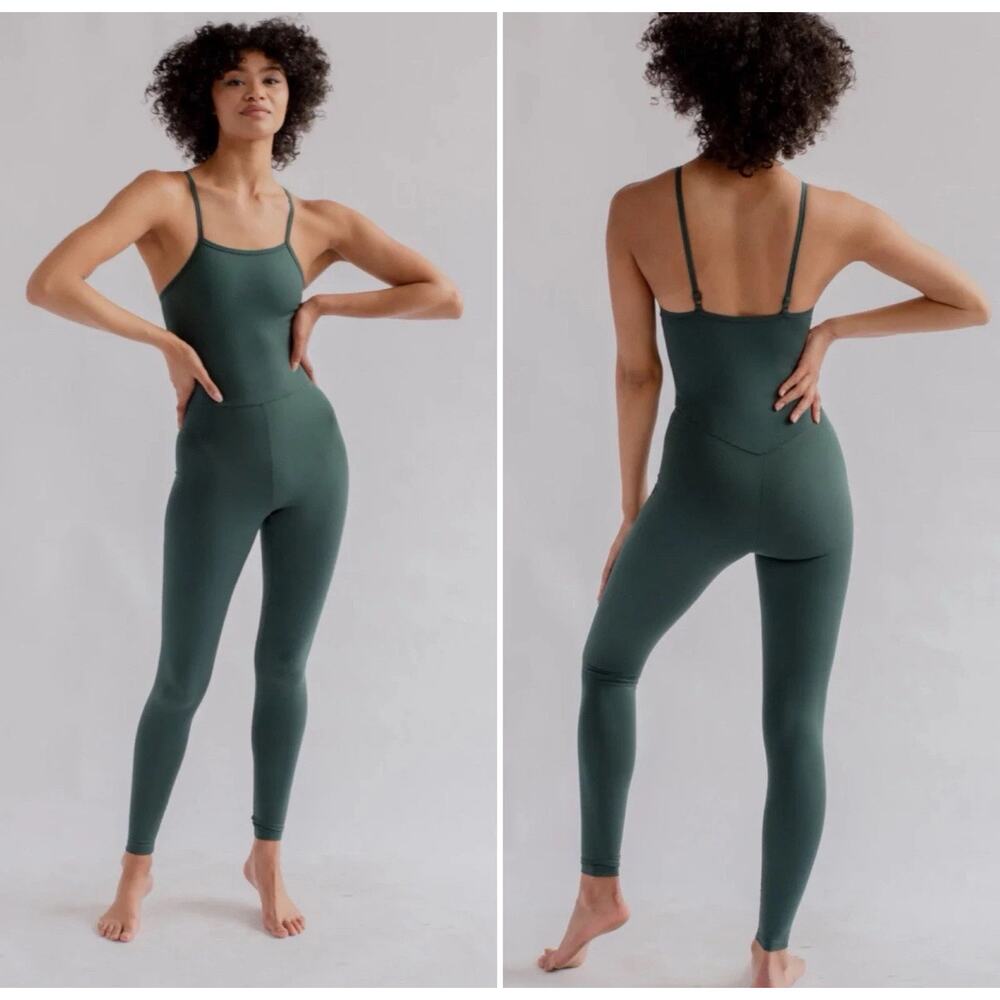 GIRLFRIEND COLLECTIVE Scoop-Neck Stretch Unitard Size 4X Greener